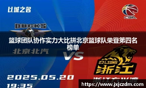 篮球团队协作实力大比拼北京篮球队荣登第四名榜单